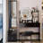 3 - Color Adjustable Brightness Touch Control Led Vanity Table And Full Body Mirror Cabinet With Cushioned Stool, American Design, Black Material, 44.43 In Depth, 14.35 Width, 64.05 Height, 79.32 Lb
