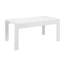 43" All-Weather Aluminum Patio Coffee Table/ Modern White Rectangle Outdoor Table