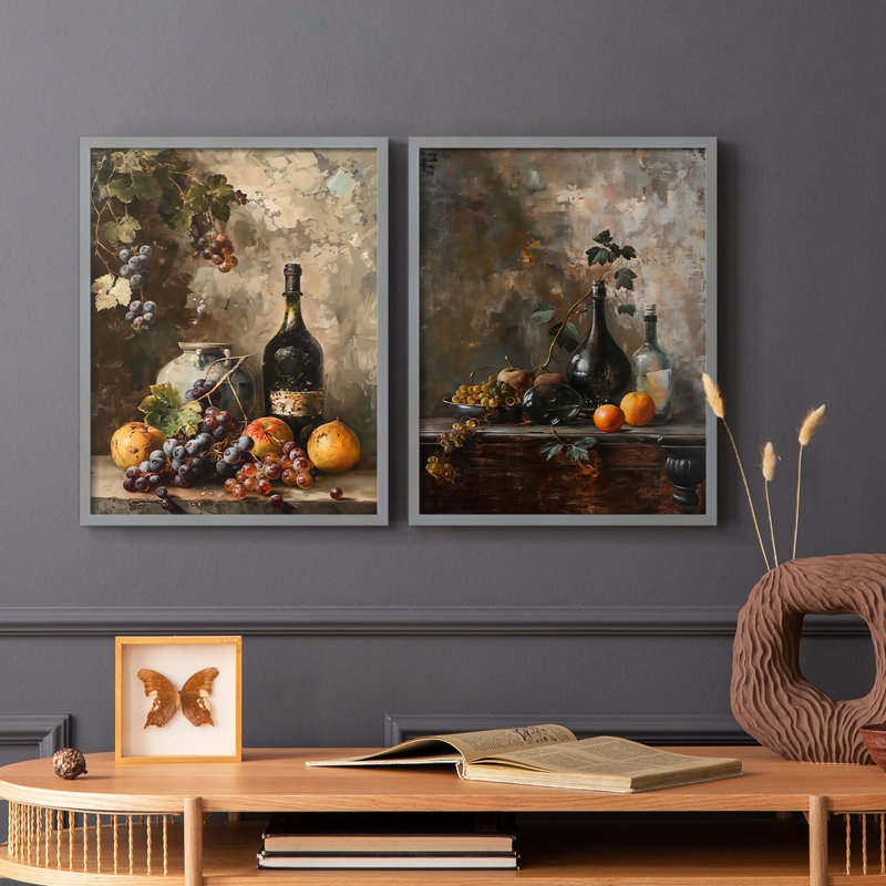 «FLORAL Series DCCXIV», reproduction encadrée de qualité supérieure - prête à être accrochée - aucun clou requis - aucun clou requis