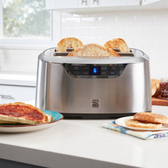 Salton Digital Long Slot 4 Slice Toaster, Stainless Steel