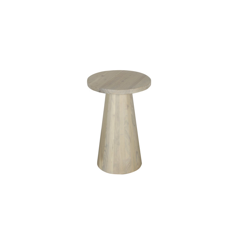 Tam Solid Wood End Table, White