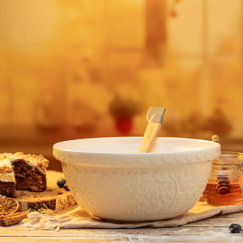 In The Forest 29cm Fox Mixing Bowl, Cream
