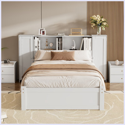 Lit avec armoire et tablettes Epine