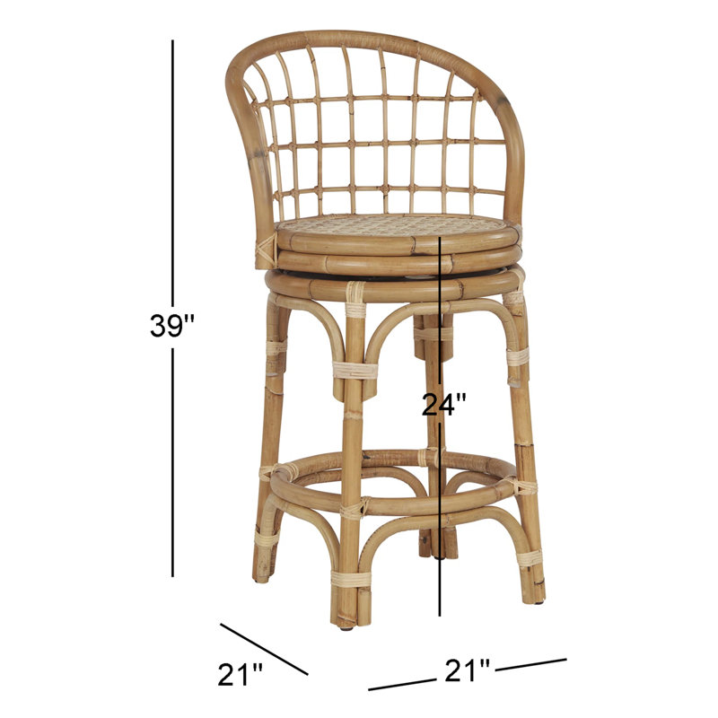 Tabouret de comptoir pivotant 24 po Rooney