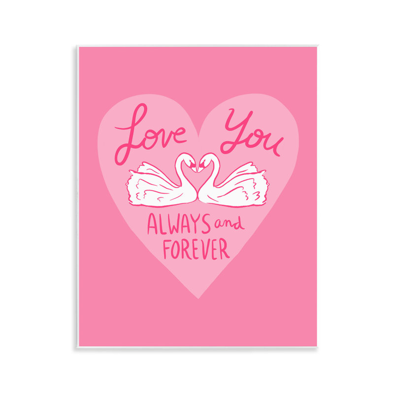 Plaque murale Always & Forever Swans, design par Juliet Meeks