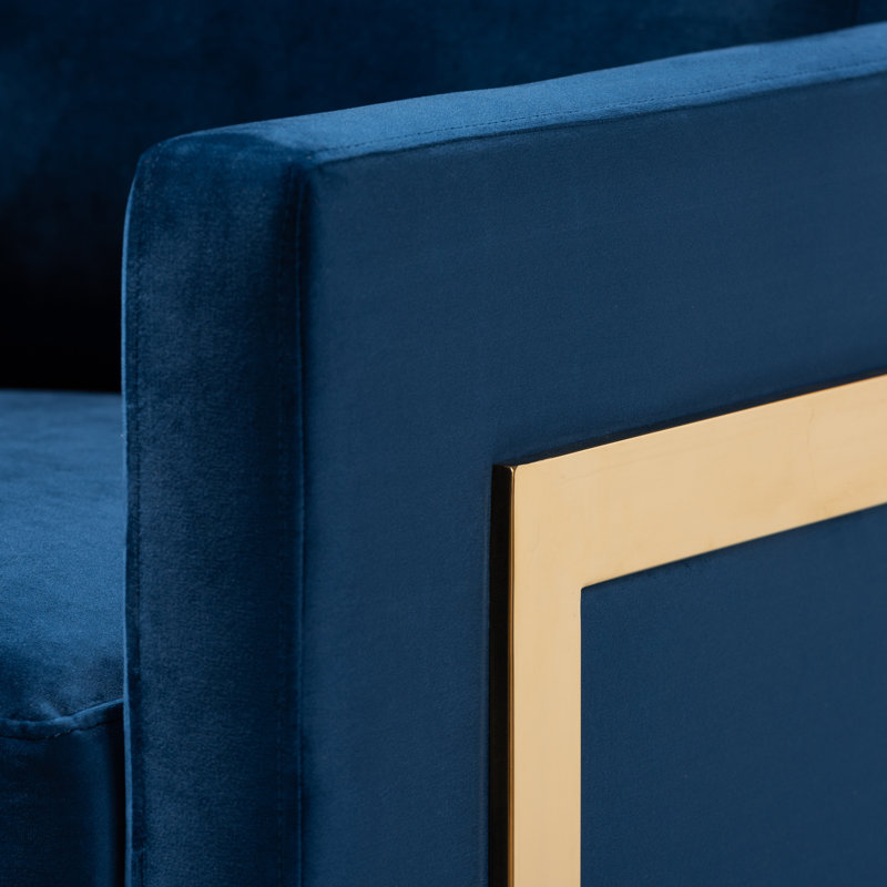 Velvet Armchair, Navy Velvet