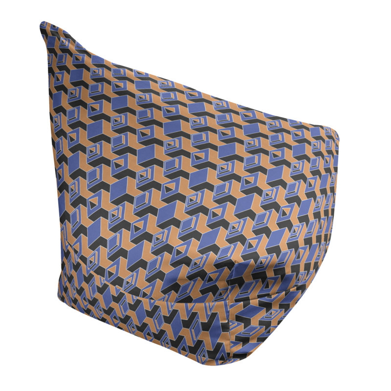 Housse de sac de pois classic skyscrapers, H 38 po x L 42 po x P 29 po, Bleu / orange, Pas de bourre