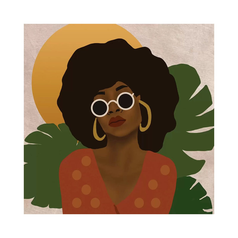 «Easy Livin» par Sarah Dahir - reproduction d'art, H 12 po x l 12 po x P 0,75 po, Toile tendue, Aucun mat