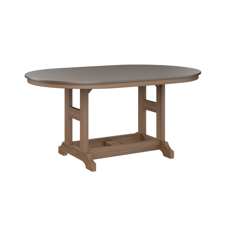 Table de salle à manger Berlin Classic, Bronze martelé, Acajou antique
