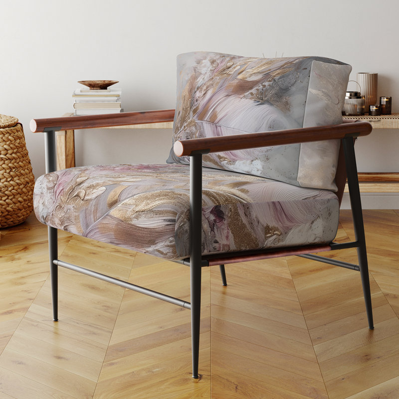 Fauteuil glamour Pink Feather Boho Majesty I - Revêtement en velours, Fauteuil d'appoint glamour à plumes, Noir
