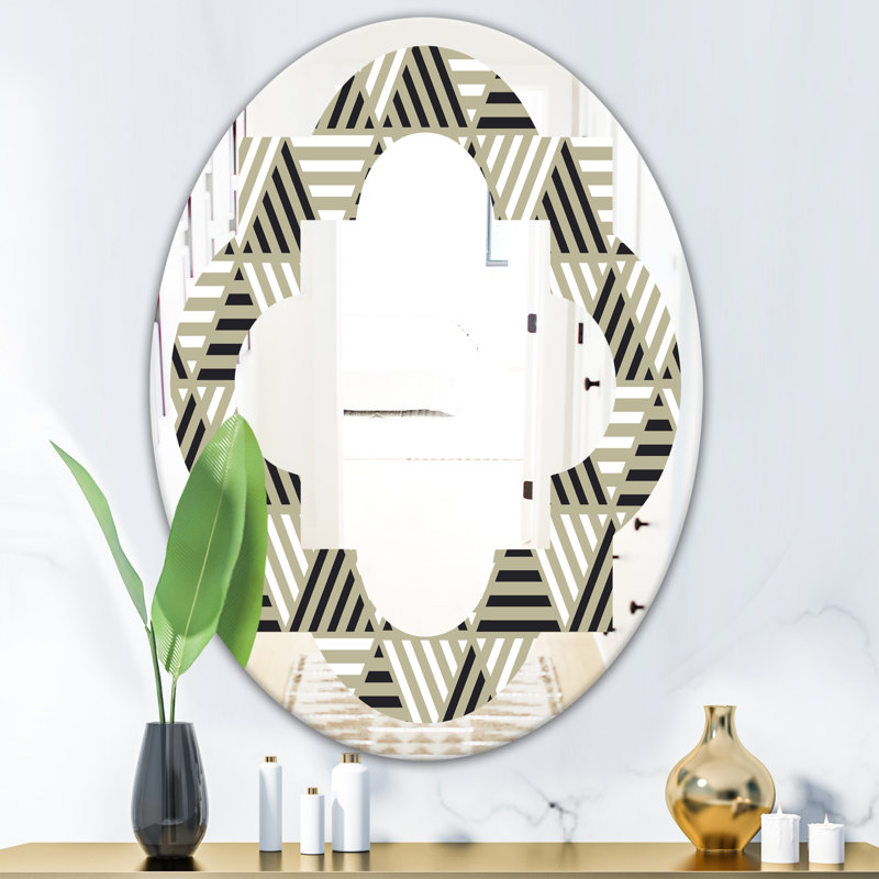 Miroir mural éclectique Quatrefoil, H 31,5 po x l 23,7 po
