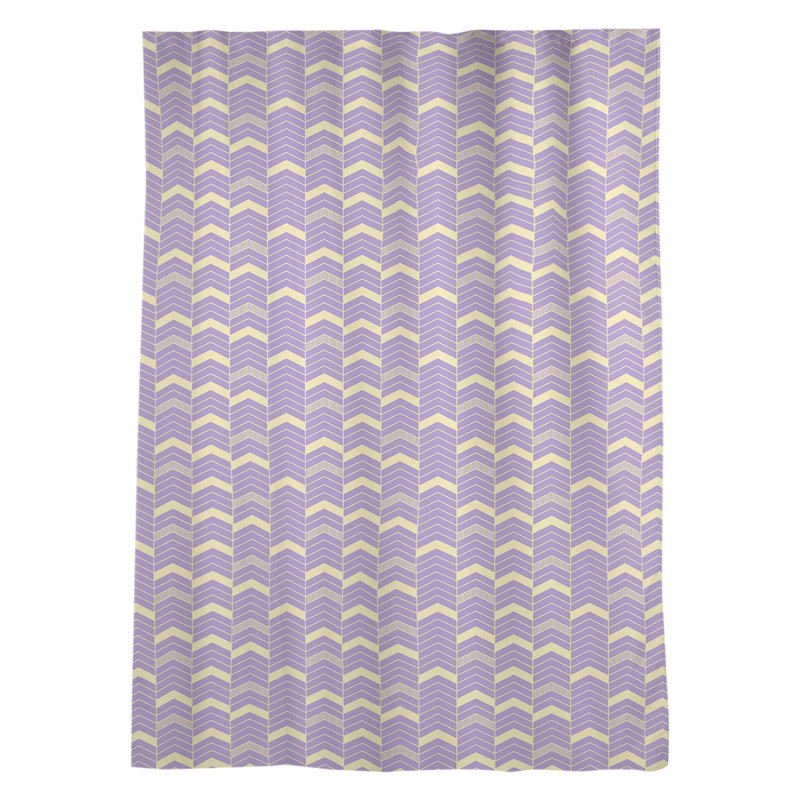 Stephenie Sheer Curtain Single Panel, Purple/Yellow