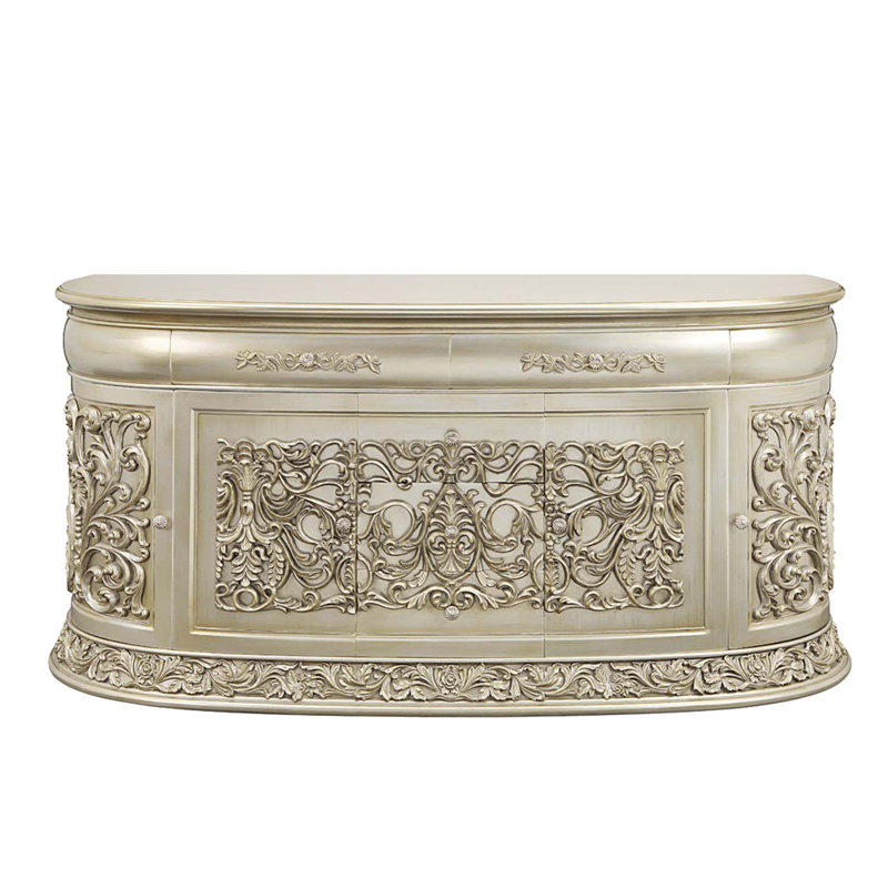 gold and silver dresser Benjara Loy Metallic Champagne Gold and Silver 4 Drawer 17 in. Chest of Drawers Dresser without Mirror BM336215