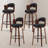 Curved Wood Swivel Barstools-PU Leather best for kitch island,home bar and workspaces-91180378-91180372