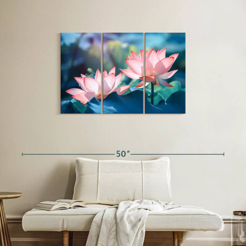 Fleurs de lotus Harnek, H 24 po x l 38 po