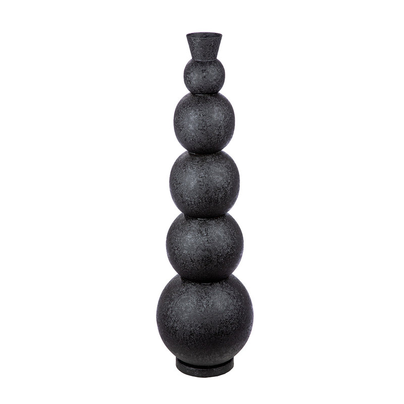 Iron Floor Vase, Black, 87cm H x 25cm W x 25cm D