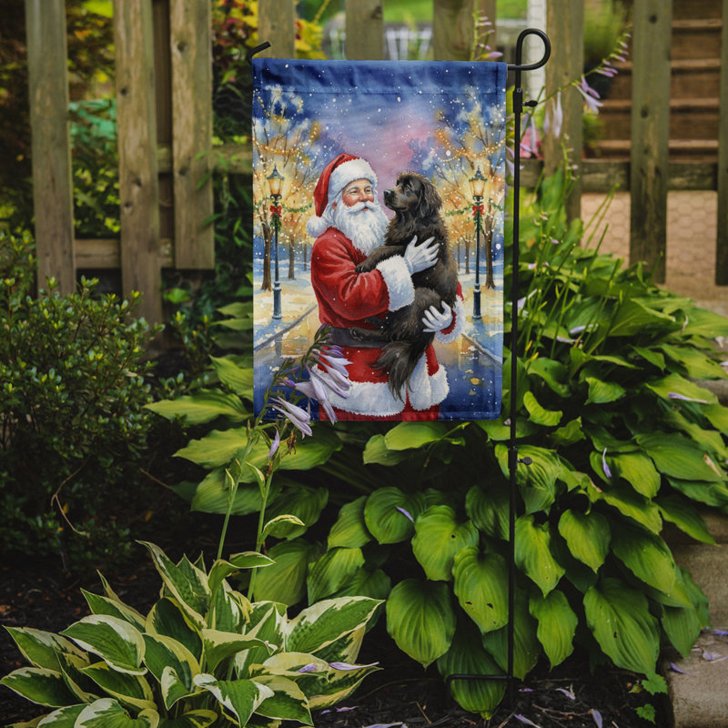 Terre-Neuve avec le drapeau du jardin du Père Noël, Taille du jardin, Terre-neuve