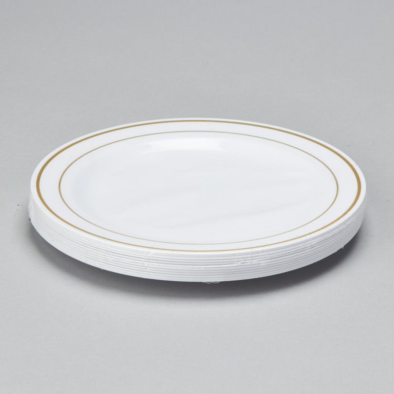 Assiette à dîner jetable en plastique, Argent