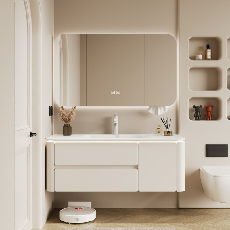 Modern cream style bathroom cabinet
