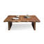 Table basse brune en bois massif-1242230827