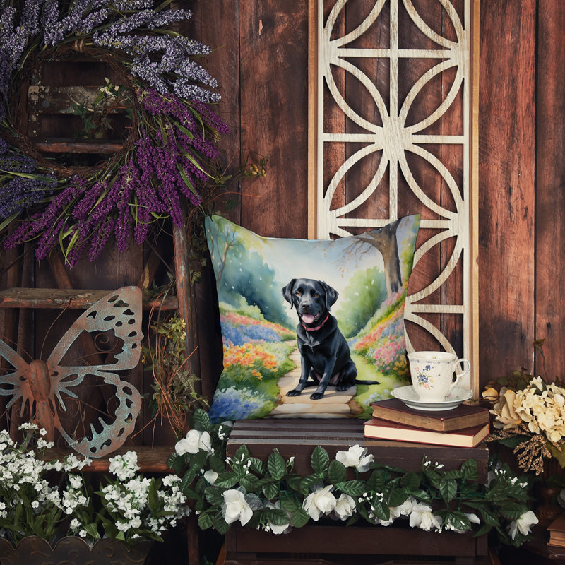Coussin décoratif intérieur / extérieur Spring Path, H 14 po x l 14 po
