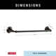 Linden™ 18 in. Wall Mount Towel Bar Bath Hardware Accessory