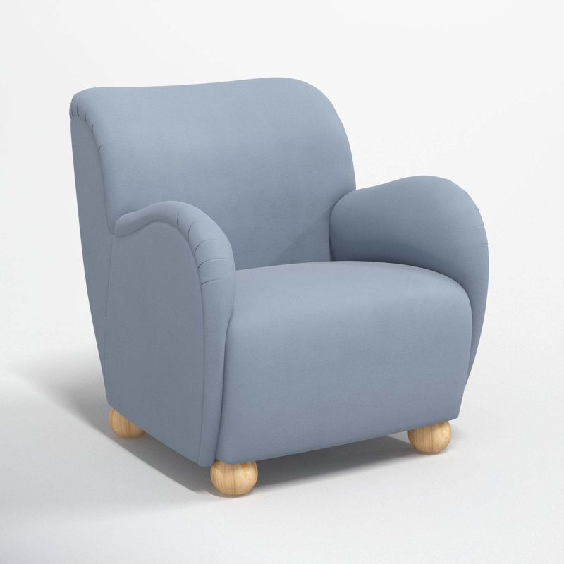 Cowen Polyester Armchair, Classic Ocean Velvet