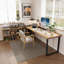 Bureaux en bois massif en L Burlywood-107625007-107625009
