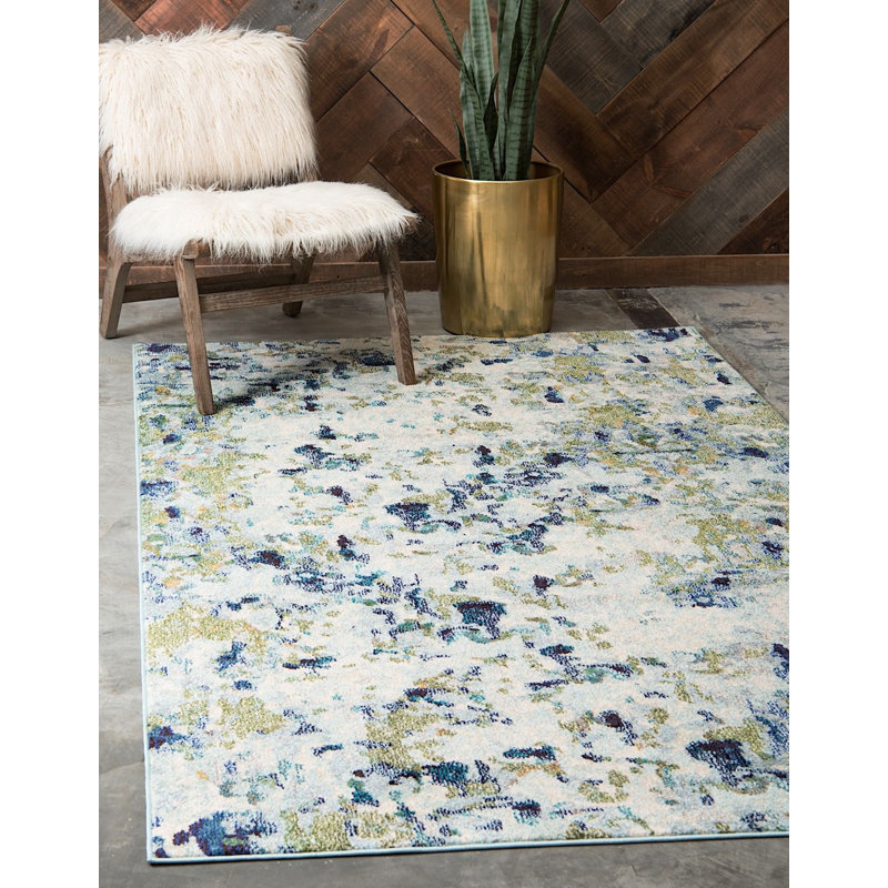 Tapis vert à motif géométrique Patrocinia, Rectangle 8 pi x 10 pi