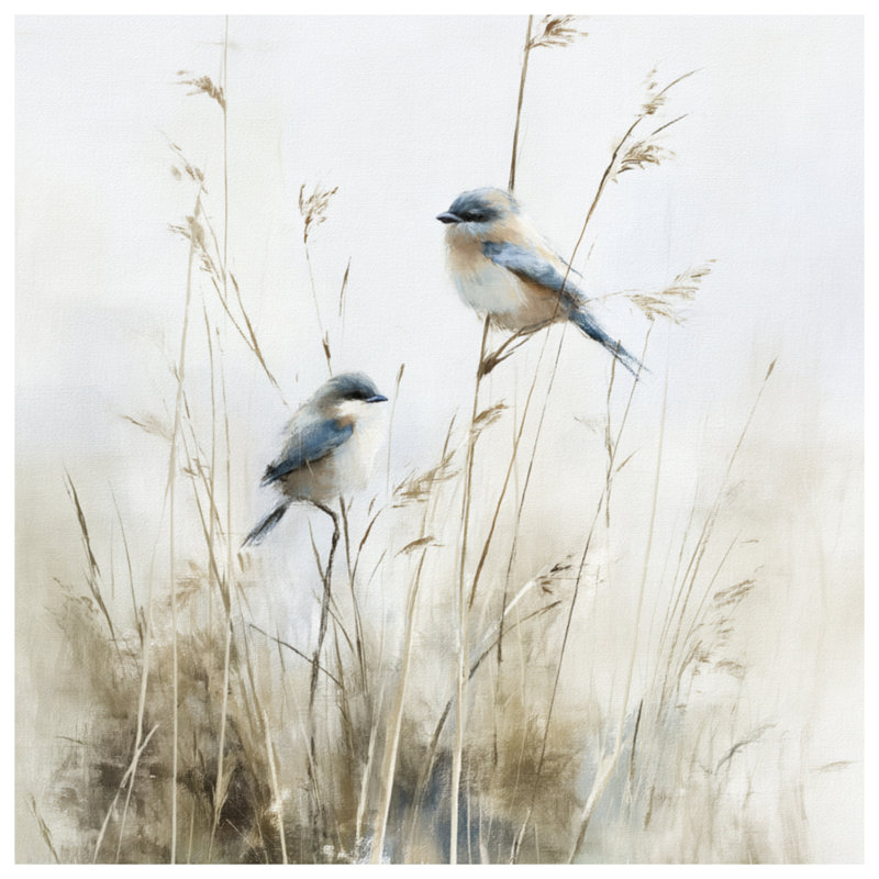 Tapisserie murale oiseaux - décoration murale animaux, H 68 po x l 80 po avec 4 œillets