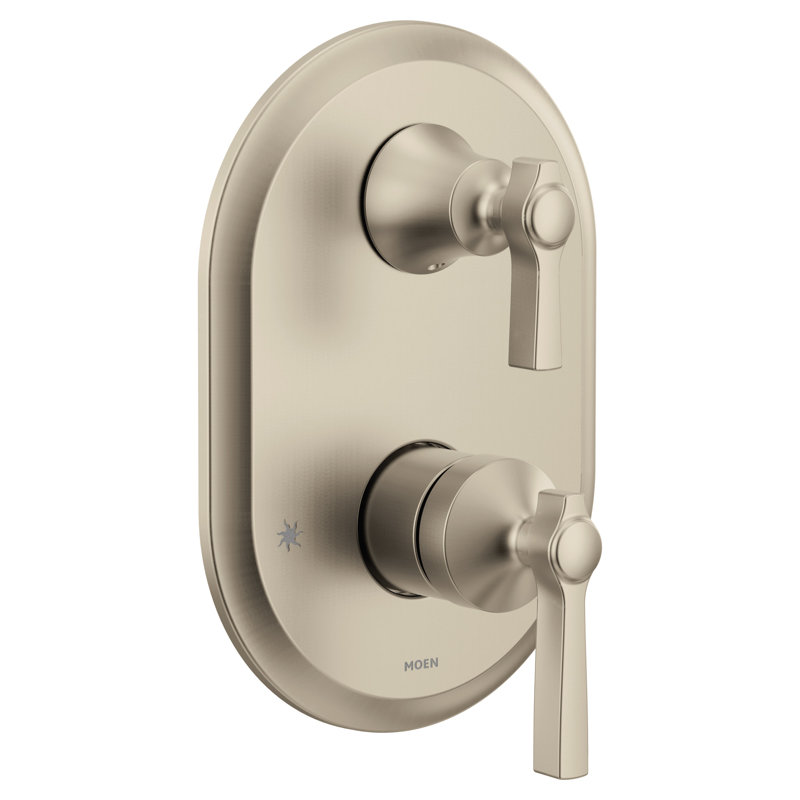 Flara M-CORE 3-Series 2-Handle Shower Trim With Integrated Transfer Valve, Valve Required, Brushed Nickel