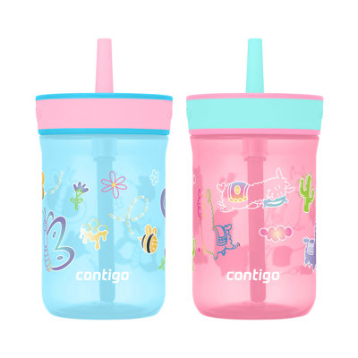 Contigo Kids Leighton Straw Tumbler with Spill-Proof Lid, 14oz., 2 Pack