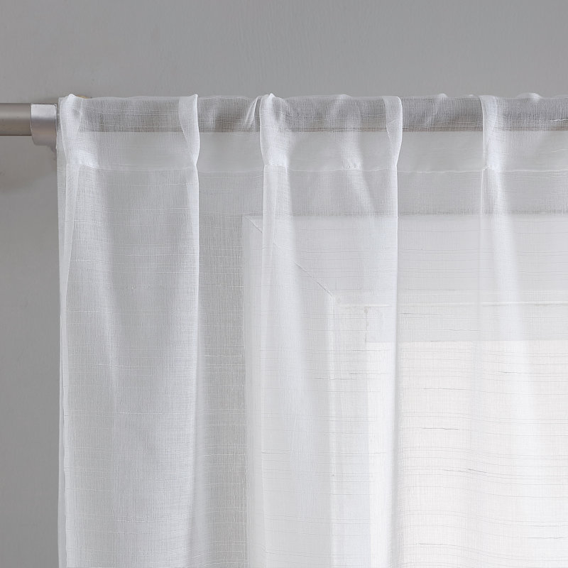 Solid Sheer Rod Pocket Curtain Panels, 38" W x 84" L