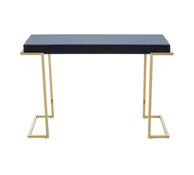 116cm Glass Top Console Table
