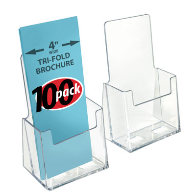Trifold Brochure Holder. Inside Dimension: 4.125"W