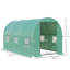 Outsunny 4 x 2 x 2 m Polytunnel Greenhouse with Roll-up Door Walk-in Green
