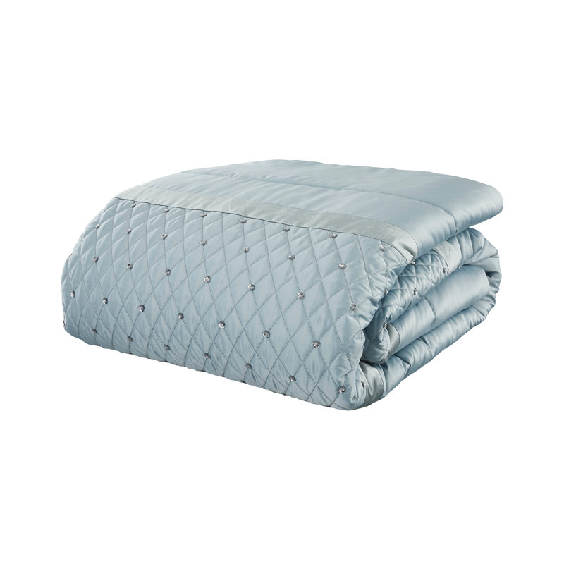 Sequin Cluster 240x260cm Bedspread, Duck Egg
