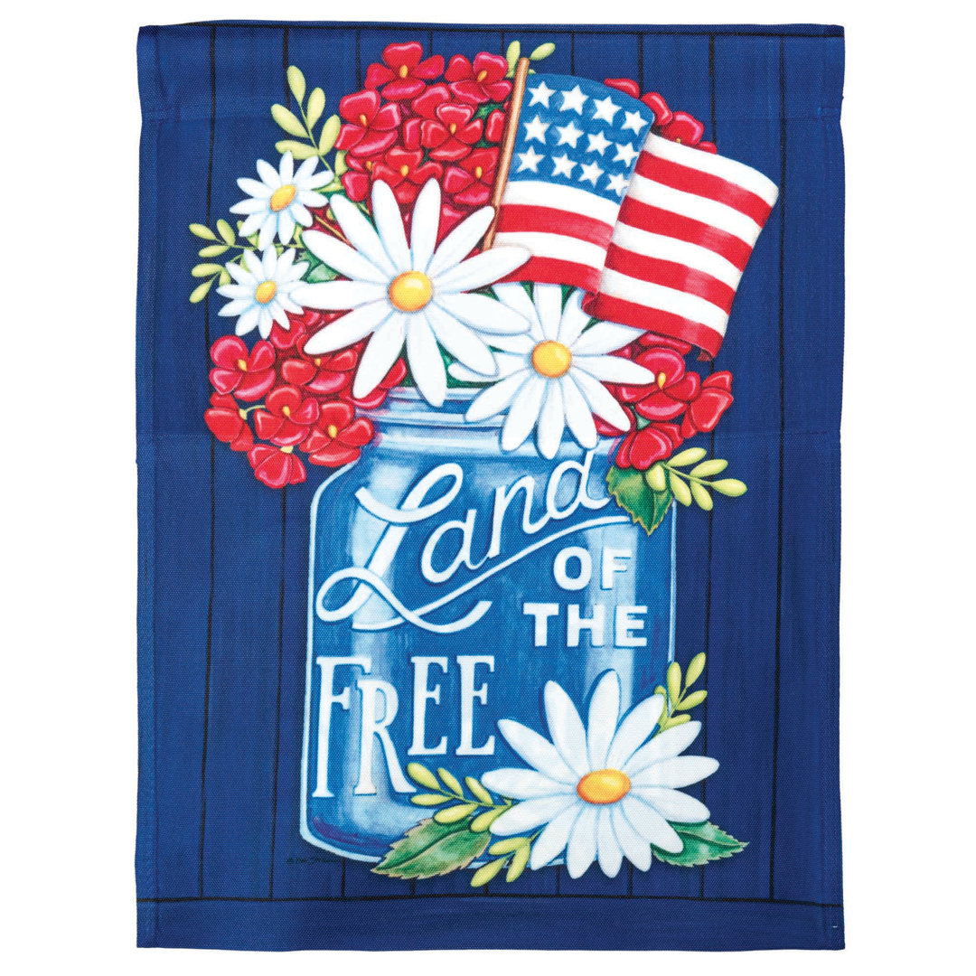 Double Sided 18'' H x 13'' W Polyester Independence Day Garden Flag Dicksons Inc