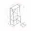 Portemanteau polyvalent avec tablettes ouvertes et fabrication robuste