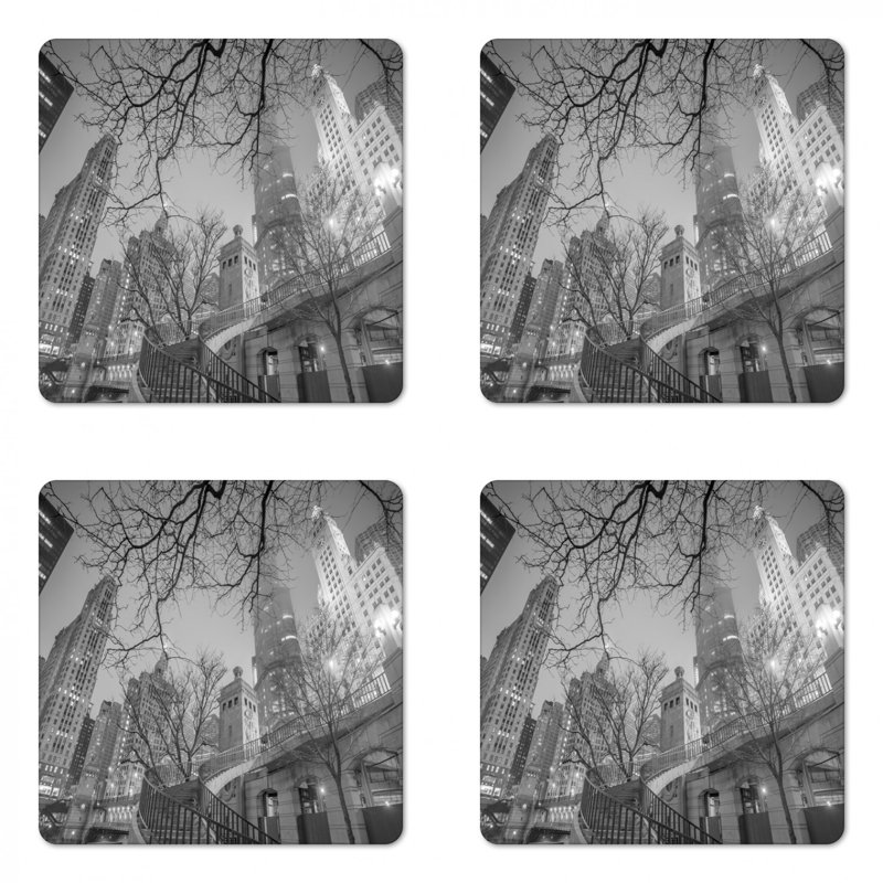 Square 4 Piece Coaster Set
