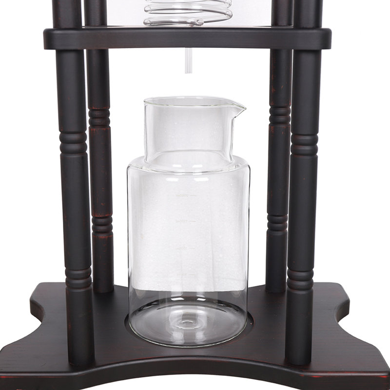 Ice Drip Coffee Maker, 2L Large Capacity Cold Brew Coffee Tower with Adjustable Valve 