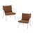 Brown Cushion/White Frame