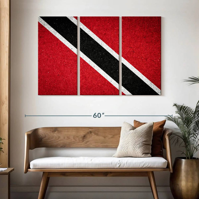 Borges, Trinité-et-Tobago, drapeau national, H 32 po x l 50 po