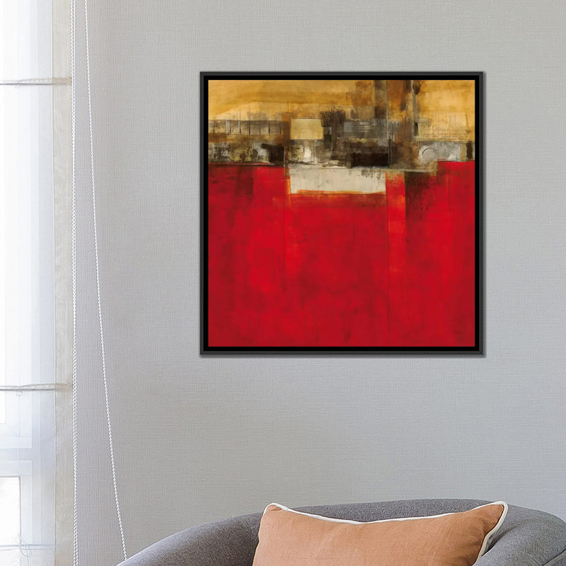 « new villes iv », impression sur toile, H 37 po x l 37 po x P 1,5 po, Toile encadrée noire, Pas de tapis