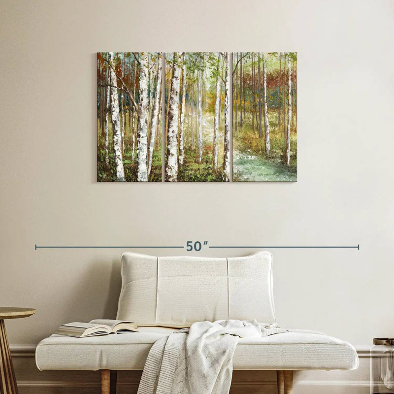 Alvord Warm Spice Birch Path, 24" H x 38" W