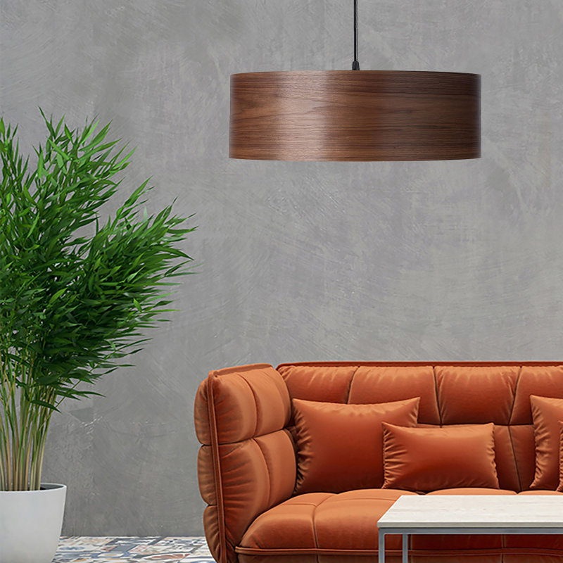 Ara Grande 4 - Light Chandelier, 10" H x 23" W x 23" D, Walnut