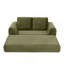 Canapé-lit pliant convertible 2-en-1, canapé-lit en velours côtelé moderne avec 2 * coussins, causeuse modulaire rembourrée et désossée avec lit escamotable, canapé-lit modulaire pliant pour le salon-399780635