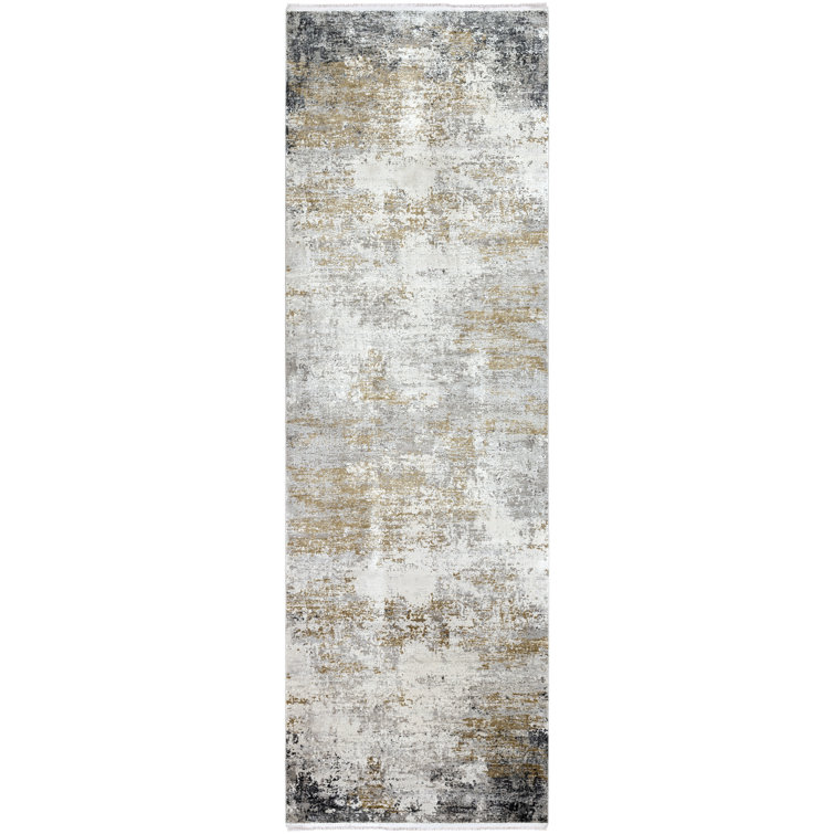 Tapis gris / taupe tissé à la machine Bannock
