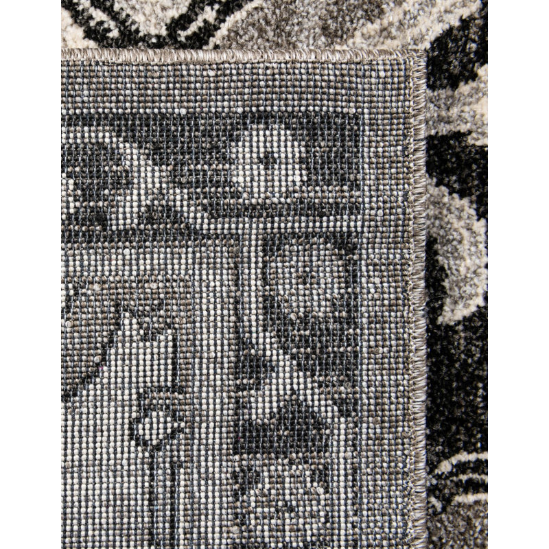 Tapis ivoire à motif géométrique Godina, Rectangle 3 pi 3 po x 5 pi 3 po