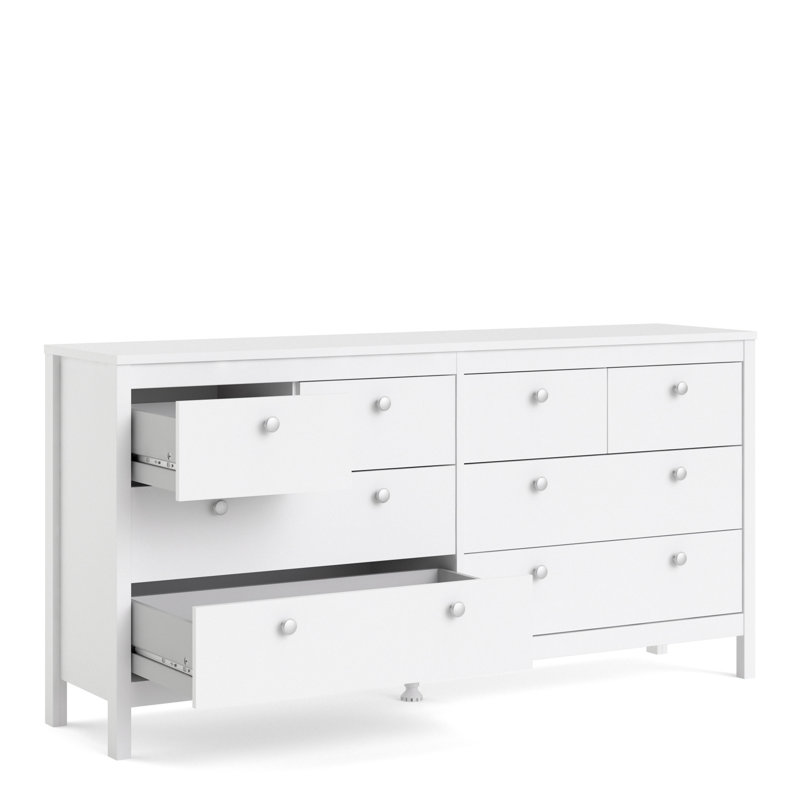 Cynsere 159.4cm W 8 - Drawer Chest of Drawers, White